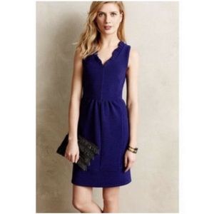Anthro Maeve Blue Knit Sheath Dress XS